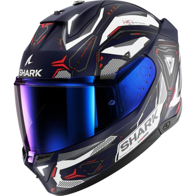 Shark SKWAL i3 Linik Mat Blue White Red BWR Full Face Helmet Size XS