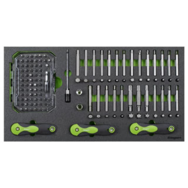 Siegen 170 Piece Folding Keys and Screwdriver Bit set in Module Tray S01275