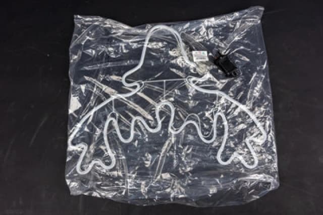 Shatchi Stag Head Neon Effect Rope Light Silhouette Double Side 90 Blue LEDs Christmas Outdoor Natural