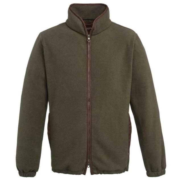 Brook Taverner Brook Taverner Men Baltimore Fleece Jacket in Dark Olive Size: X-Small Dark Olive XS Male 5063238644212