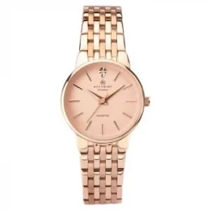 Accurist Ladies Rose Gold Tone Steel Bracelet Watch