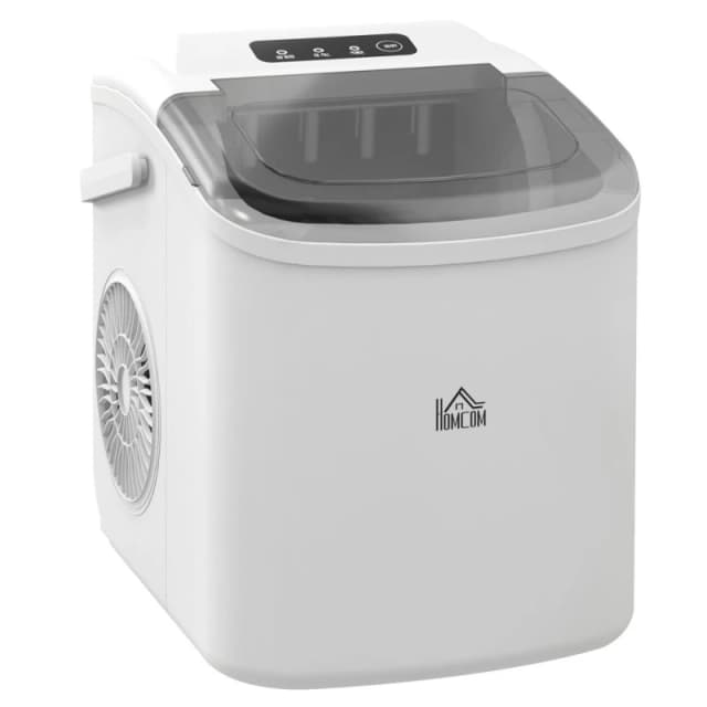 HOMCOM Homcom - Ice Maker w/ Ice Scoop Basket 12Kg in 24 Hrs 9 Cubes Ready in 6-12Mins Black 5056725399269