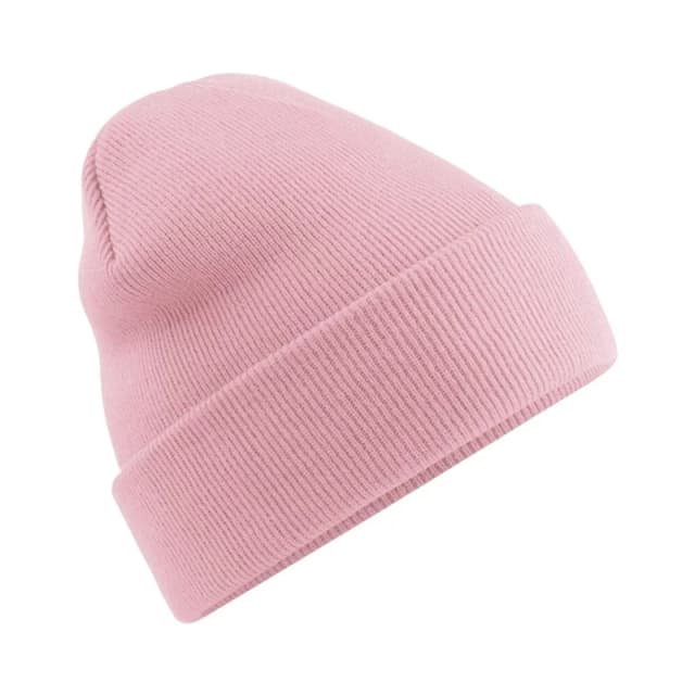 Beechfield Beechfield Men Soft Feel Knitted Winter Hat in Pink Pink One Size Male 5057080779697
