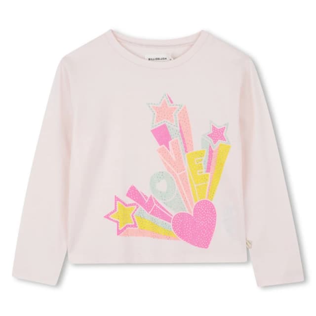 Billieblush Kids Graphic Long Sleeve T-Shirt Pink female 12Y