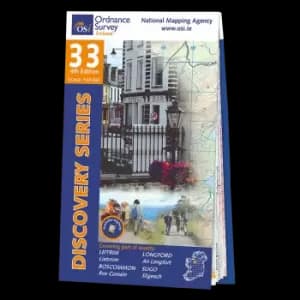 Map of County Leitrim,Longford, Sligo and Roscommon: OSI Discovery 33