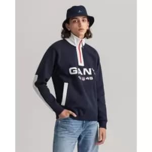 Gant Retro Zip Sweatshirt - Blue