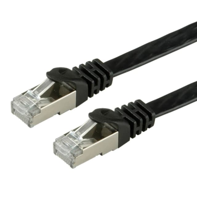VALUE FTP Cat.6 Flat Network Cable. Black 3 m