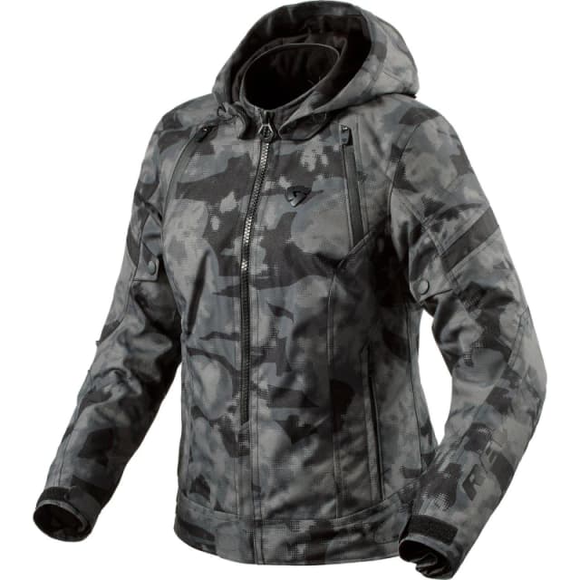 Rev It Flare 3 H2O Ladies Motorcycle Jacket 34 Camo Dark Grey (UK 6)