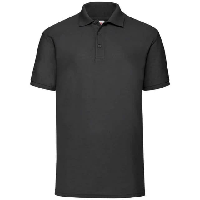 Fruit Of The Loom Fruit of the Loom Men Pique Polo Shirt in Black Size: Small Black S Male 5063470870028