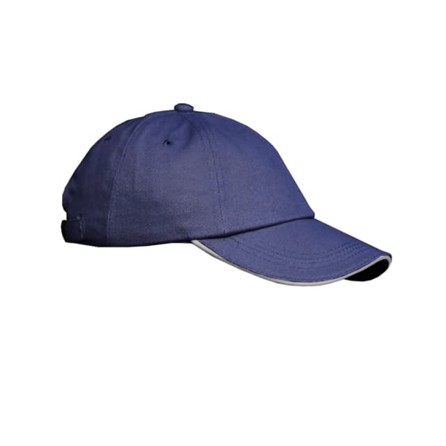 Result Result Low Profile Heavy Brushed Cotton Baseball Cap With Sandwich Peak in Navy Navy One Size Unisex 5055747565775