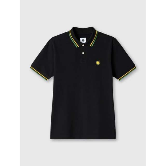 Pretty Green Mens Brixton Short-Sleeve Polo Shirt Black male Small