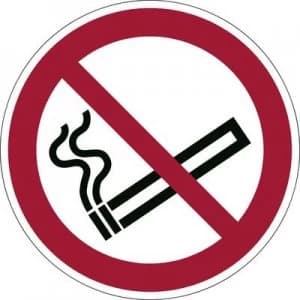 Durable 172803 Symbol -Smoking Prohibited- Red, White (Ø x H) 430 mm x 0.4 mm
