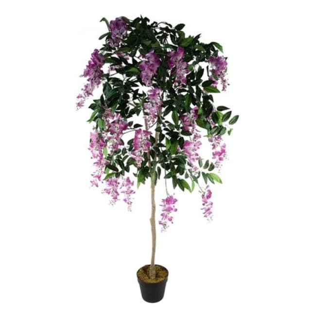 Leaf Design 150cm Artificial Light Pink Wisteria Tree