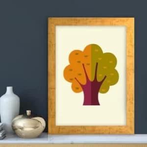 AC41093681210 Multicolor Decorative Framed MDF Painting