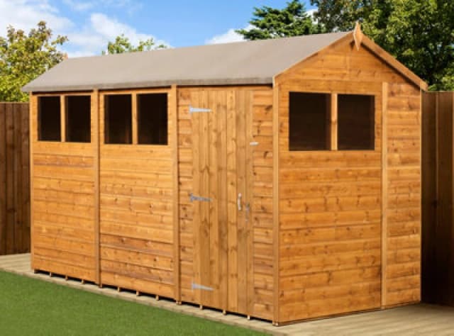 Empire Sheds Empire Modular Apex 6X12 Windows Dipped Treated Tongue And Groove Wooden Garden Shed (6' X 12' / 6ft X 12ft) (6X12)