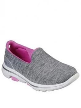 Skechers Girls Go Walk Slip On Shoes - Grey