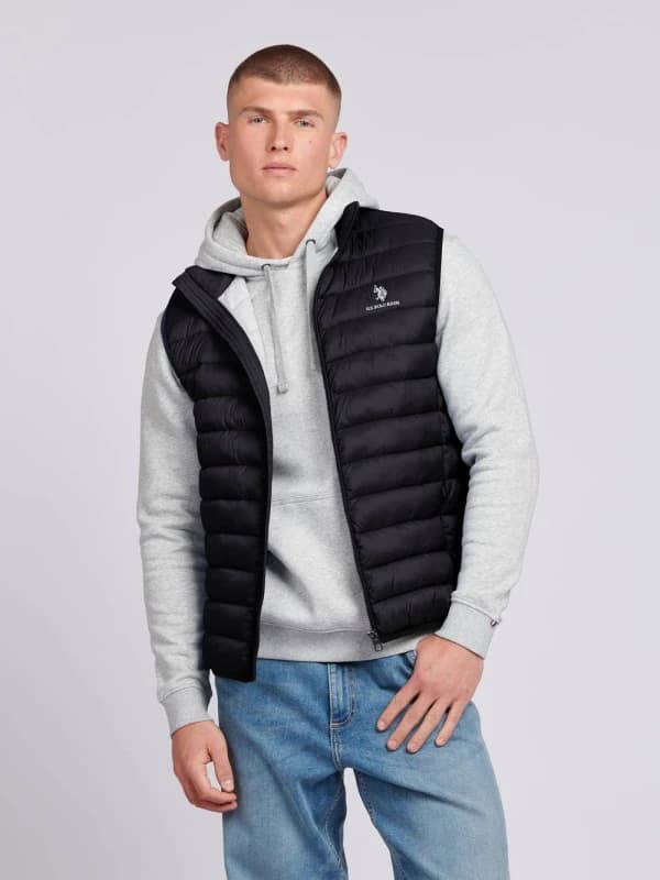 U.S. POLO ASSN. Bound Quilted Gilet Black