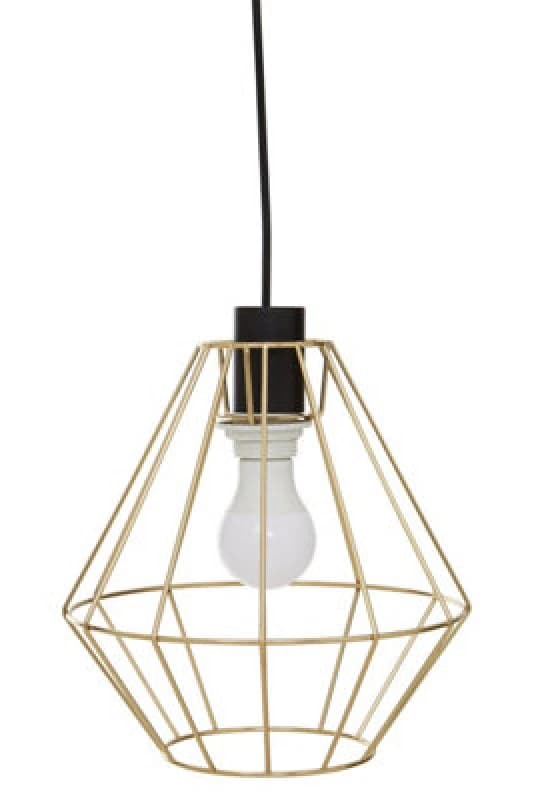 Orsina Wyra Champagne Gold Cage Pendant Light