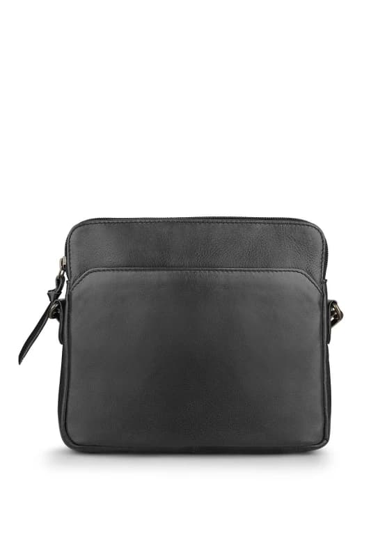 PRIMEHIDE 'Washed Cancun' Leather Small Crossbody Bag Black