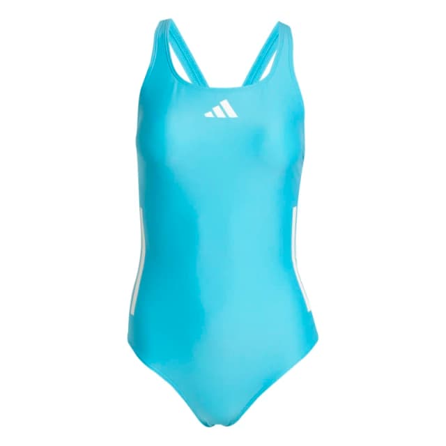 Womens one Piece swimsuit with a back cutout adidas 3-Stripes Bleu Female 44