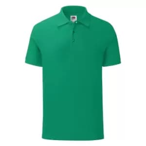 Fruit Of The Loom Mens Iconic Pique Polo Shirt (L) (Heather Green)