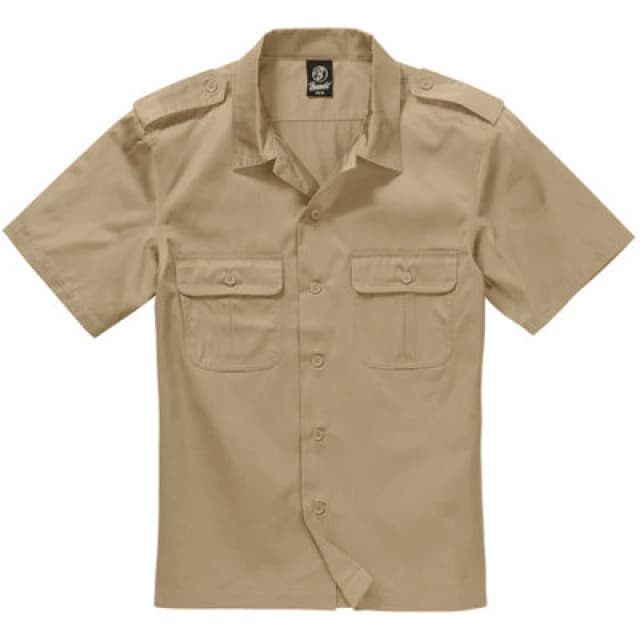 Brandit Us Shirt Short Sleeve Beige Size X Large