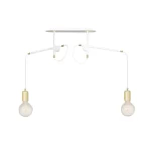 Artemis White Pendant Ceiling Light 2x E27