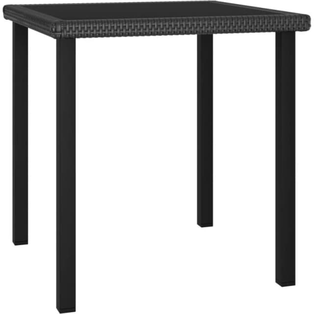 VIDAXL Garden Dining Table Black 70x70x73cm Poly Rattan Vidaxl 8720286188477