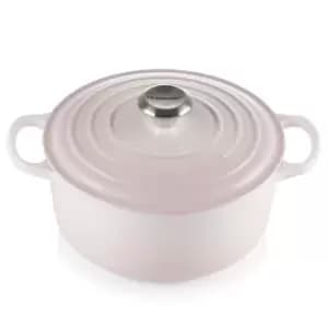 Le Creuset 24cm Cast Iron Round Casserole Shell Pink