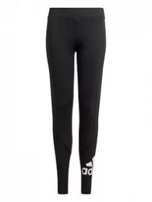 adidas Junior Girls Bl Tight, Black/White, Size 14-15 Years