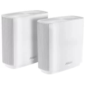 Asus (ZenWiFi AC CT8) AC3000 (400 867 1733) Wireless Tri-Band Cable Routers 2 Pack USB 3.0 AiMesh Tech White