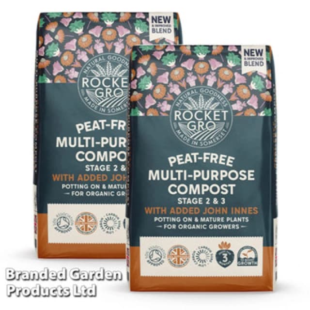 Thompson & Morgan Rocketgro Multi Purpose Compost Stage 2&3 With Added John Innes 40 Litre X 2 Units