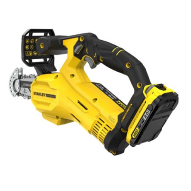 Stanley Fatmax V20 SFMCPS415 18v Cordless Mini Pruning Chainsaw 150mm SFMCPS415D1 Batteries: 1 x 2ah Li-ion