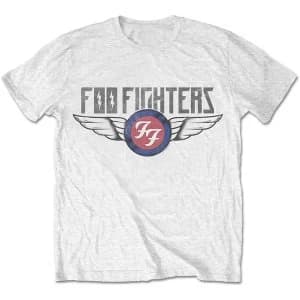 Foo Fighters - Flash Wings Mens Large T-Shirt - White