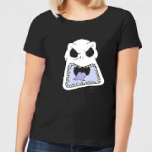 Nightmare Before Christmas Jack Skellington Angry Face Womens T-Shirt - Black