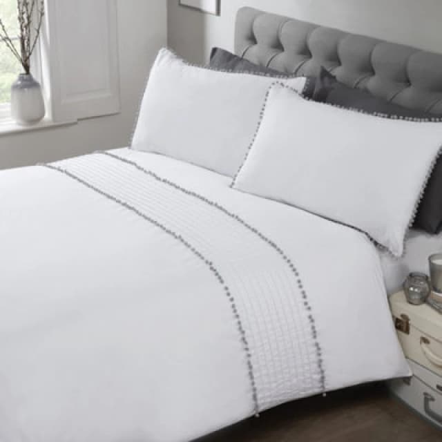 Rapport Home Pom Poms Polycotton Duvet Set With Pillowcase
