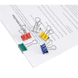 5 Star Office Foldback Clips 19mm Assorted Pack 12