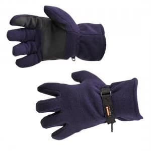 Portwest Insulatex Lined Fleece Gripper Gloves Navy One Size