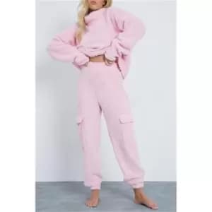 I Saw It First Pink Borg Side Pocket Joggers - Pink