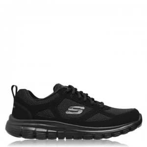 Skechers Flex Agoura Mens Trainers - Black/Gold