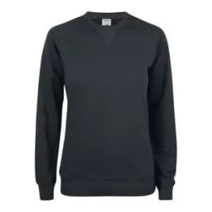 Clique Womens/Ladies Premium Round Neck Sweatshirt (S) (Black)