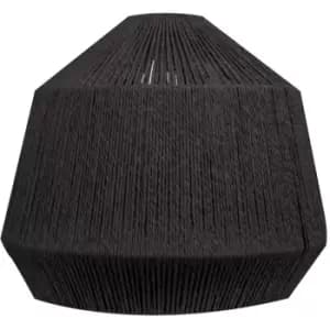 Minisun - Large Rope Ceiling Light Shade Natural Rattan Wicker Easy Fit Lampshade - Black