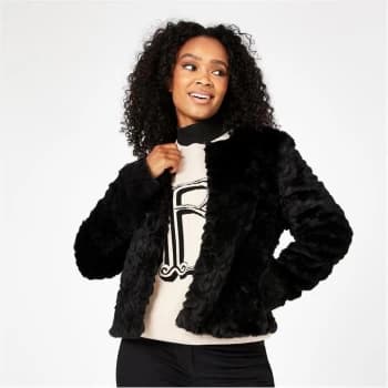 Biba BIBA Faux Fur Jacket - Black