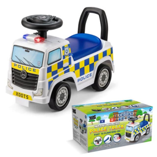 Xootz Mercedes-benz Police Foot To Floor Ride On - White TY6652-WH