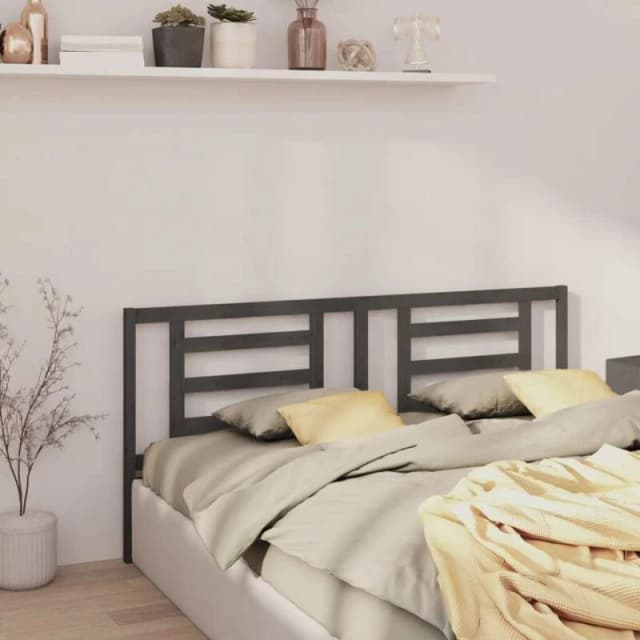VIDAXL Bed Headboard Grey 186x4x100cm Solid Pine Wood Vidaxl 8720287007180