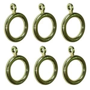 Colours Plastic Curtain ring Dia19mm Pack of 6