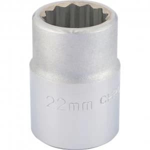 Draper 3/4" Drive Polished Finish Bi Hexagon Socket Metric 3/4" 22mm