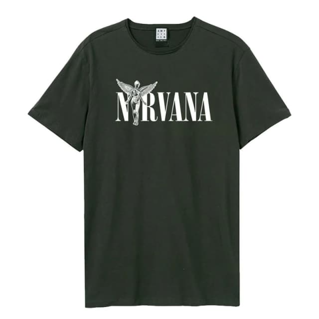 Amplified Amplified Men In Utero Nirvana T-Shirt in Charcoal Size: Small Charcoal S Male 5063470089963