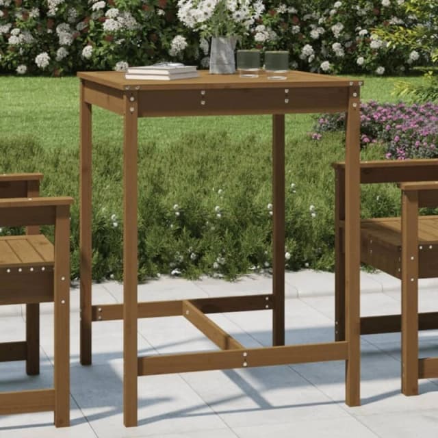 vidaXL Garden Table Honey Brown 82.5x82.5x110cm Solid Wood Pine, Brown 824084