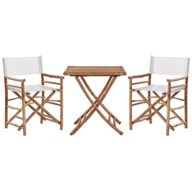 Beliani Bistro Set Folding Molise Bamboo Wood Brown